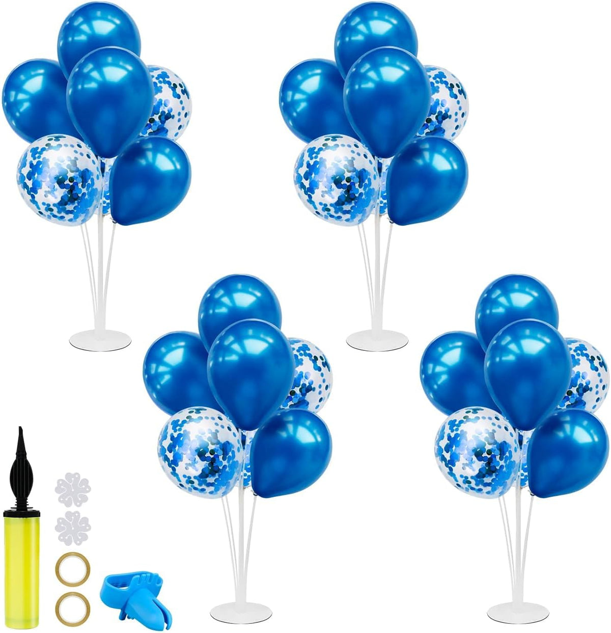 Blue Balloon Stand Centerpiece Table Decorations for Men's Birthday Father's Day Retirement