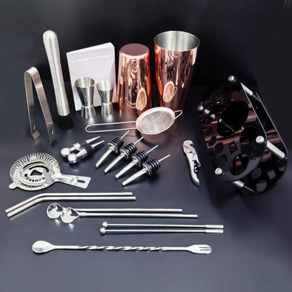 22-Piece Cocktail Shaker Set, 25/20oz Bartender Kit, Bartending Stainless Steel Bar Tools Sets for