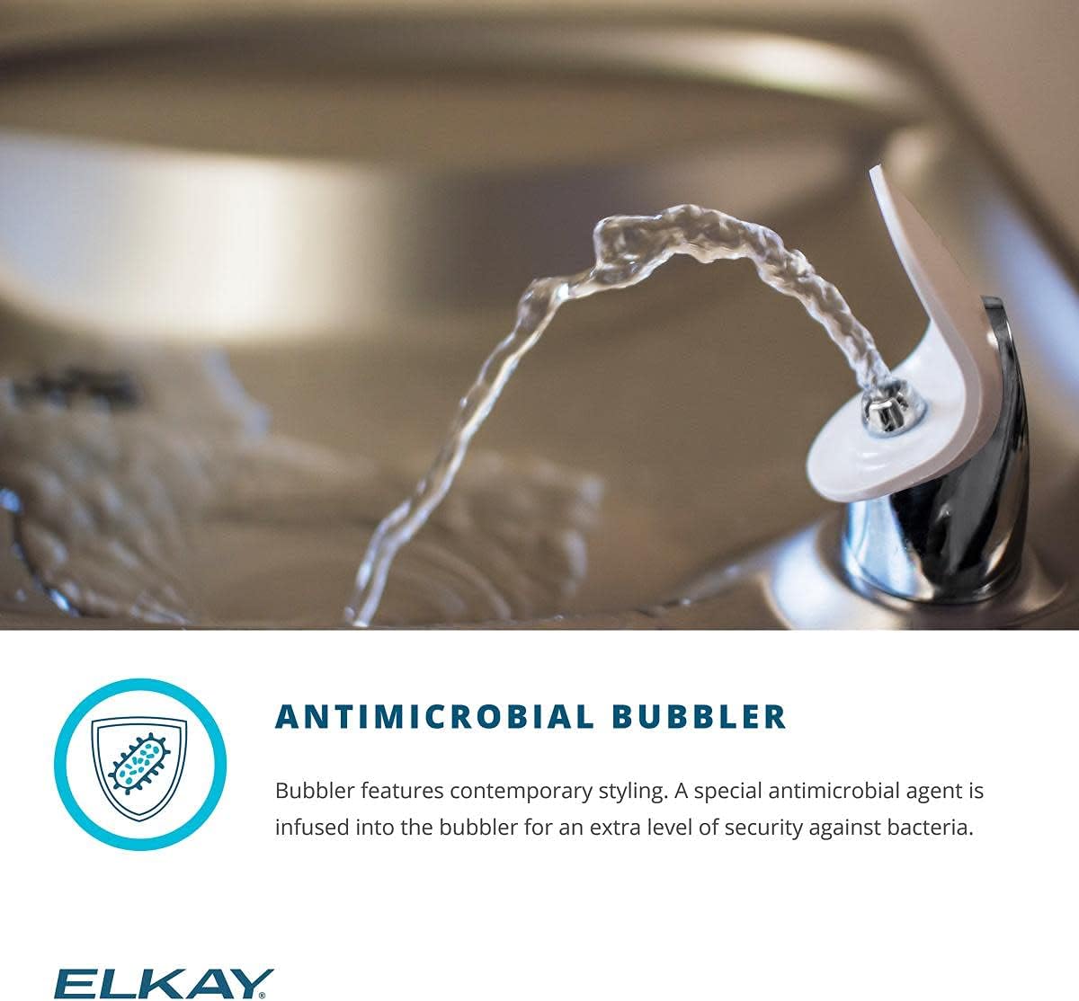 Elkay EZO8WS EZH2O Refrigerated Single Drinking Fountain with Bottle Filling Station and Hands Free