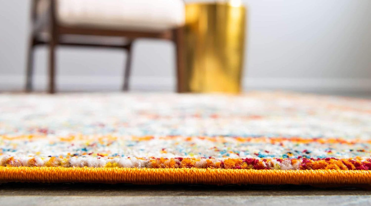 Unique Loom Rosso Collection Vintage, Traditional, Bohemian, Geometric, Distressed, Southwestern