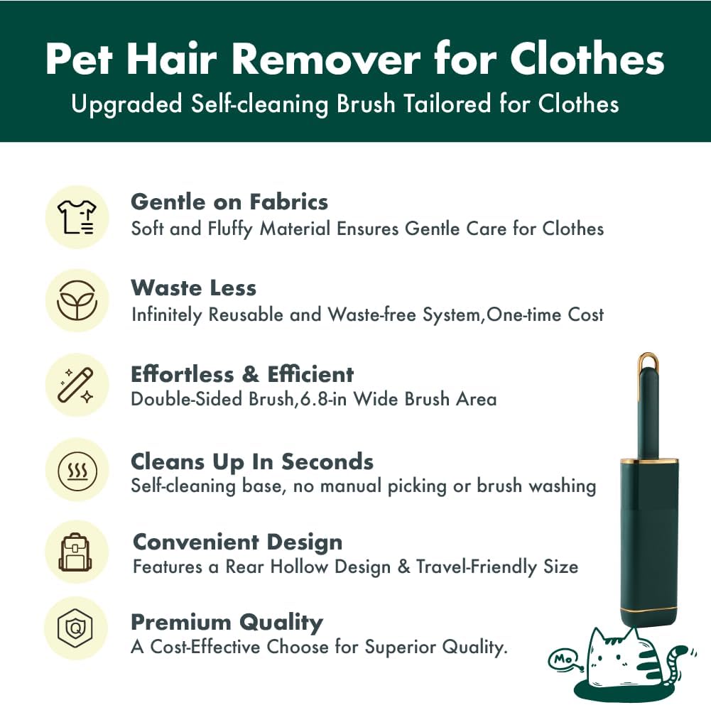 Pet Hair Remover for Clothes -Dog & Cat Hair Remover for Clothes-Better Than Lint Rollers for Pet