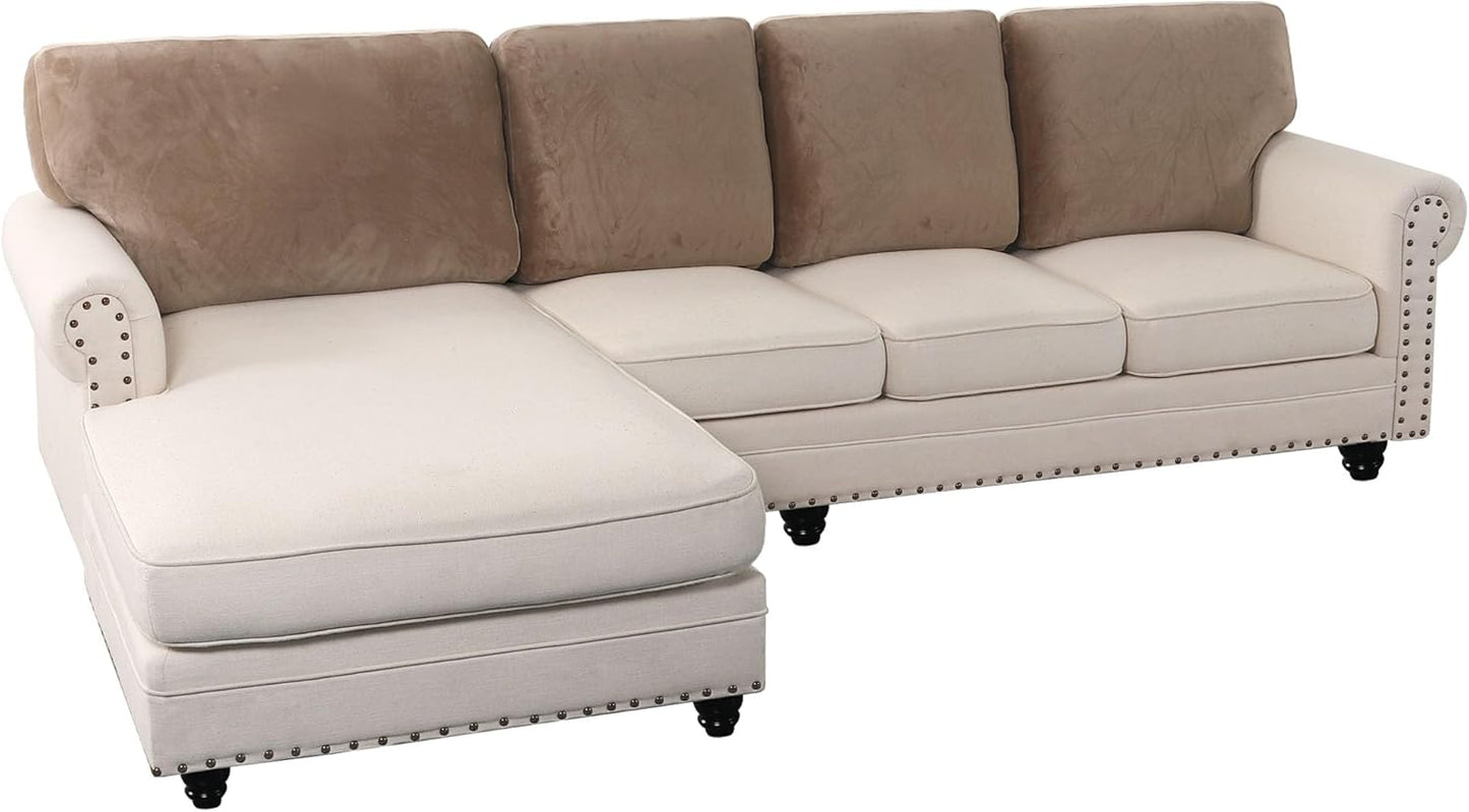 PrinceDeco Sectional Couch Covers Velvet Cushion Covers for Sectional Couch Washable Cushion Covers