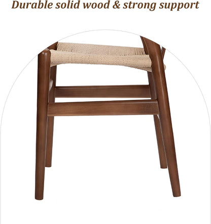 Wishbone Chair Natural Solid Wood Dining Chair/Hans Vegner Y Chair Rattan and Wood Accent Armrest