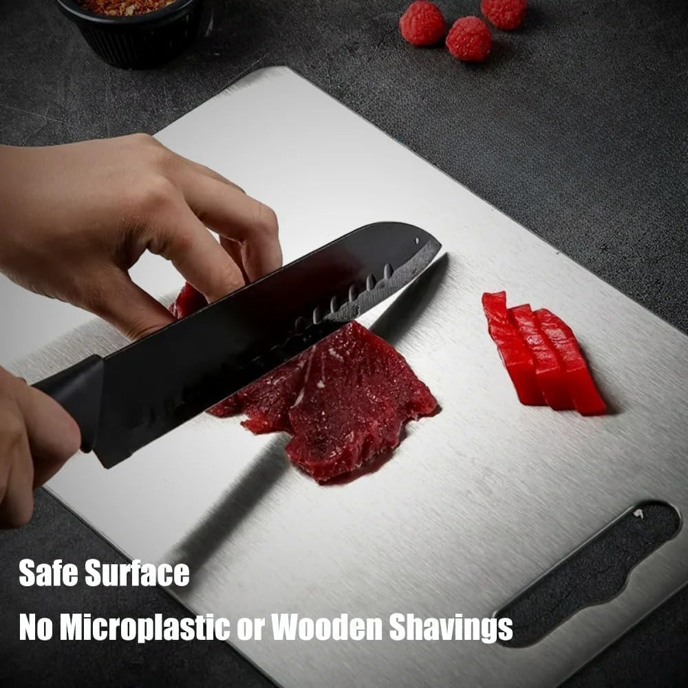 Titanium Cutting Board - 2025 New Upgrade 100% Pure Titanium Cutting Boards for Kitchen Double