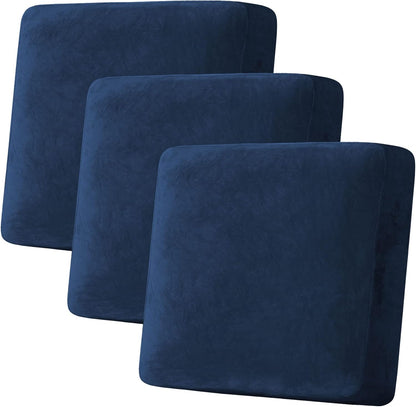 H.VERSAILTEX Velvet Stretch Couch Cushion Cover Plush Cushion Slipcover for Chair Loveseat Sofa