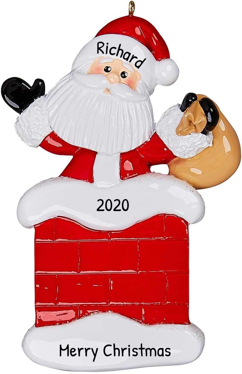 Personalized Christmas Ornaments - Custom Santa Keepsake for 2024, Chimney Decoration for Christmas
