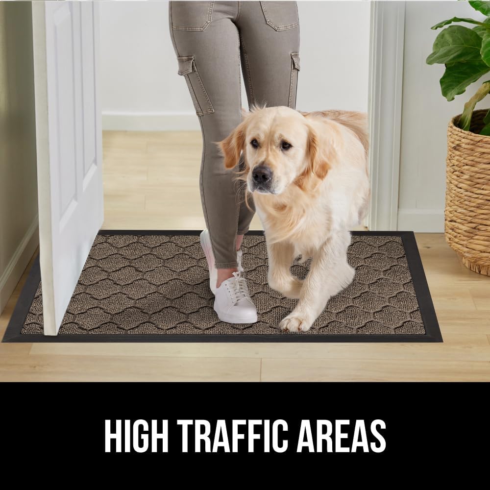 GORILLA GRIP 100% Waterproof All-Season WeatherMax Doormat, 72x24, US Designed Natural Rubber