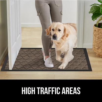 GORILLA GRIP 100% Waterproof All-Season WeatherMax Doormat, 72x24, US Designed Natural Rubber