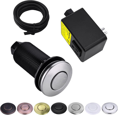 BESTILL Garbage Disposal Air Switch Kit - UL Listed, Cordless Sink Top Switch Button for Waste