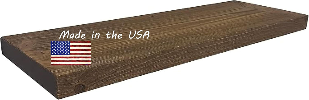 Joel's Antiques - 30 Inch Wooden Floating Shelves for Wall - 30x12x2 in - Made of Natural Wood