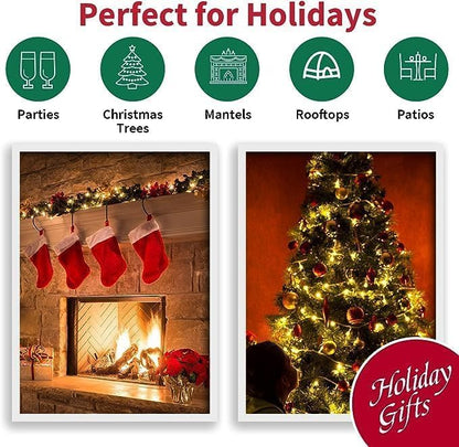 150 Count Warm White- String Lights - LED Christmas Lights, Mini led Lights for Indoor Outdoor Home