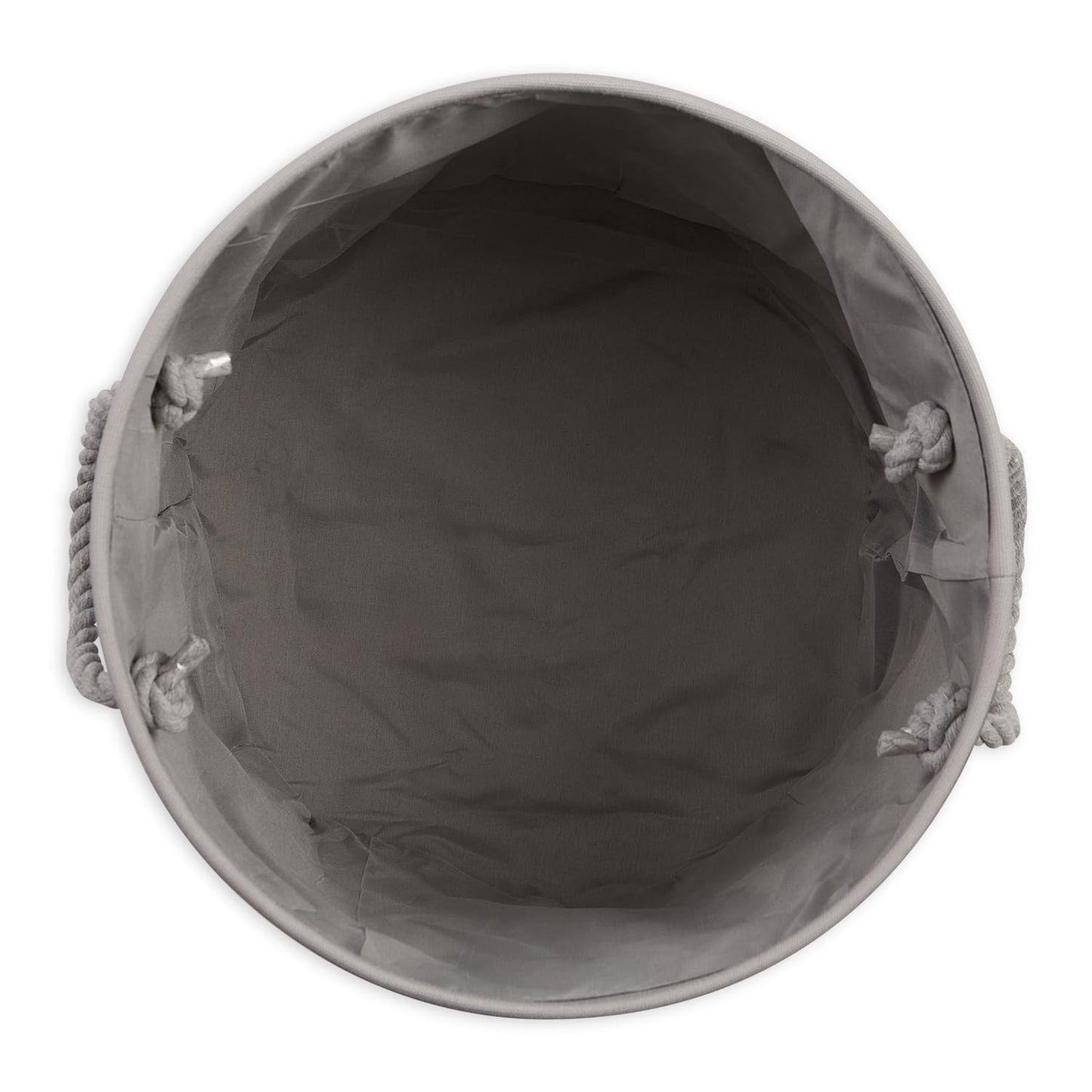 Bone Dry Pet Storage Collection Striped Paw Patch Bin, Large Round, Gray