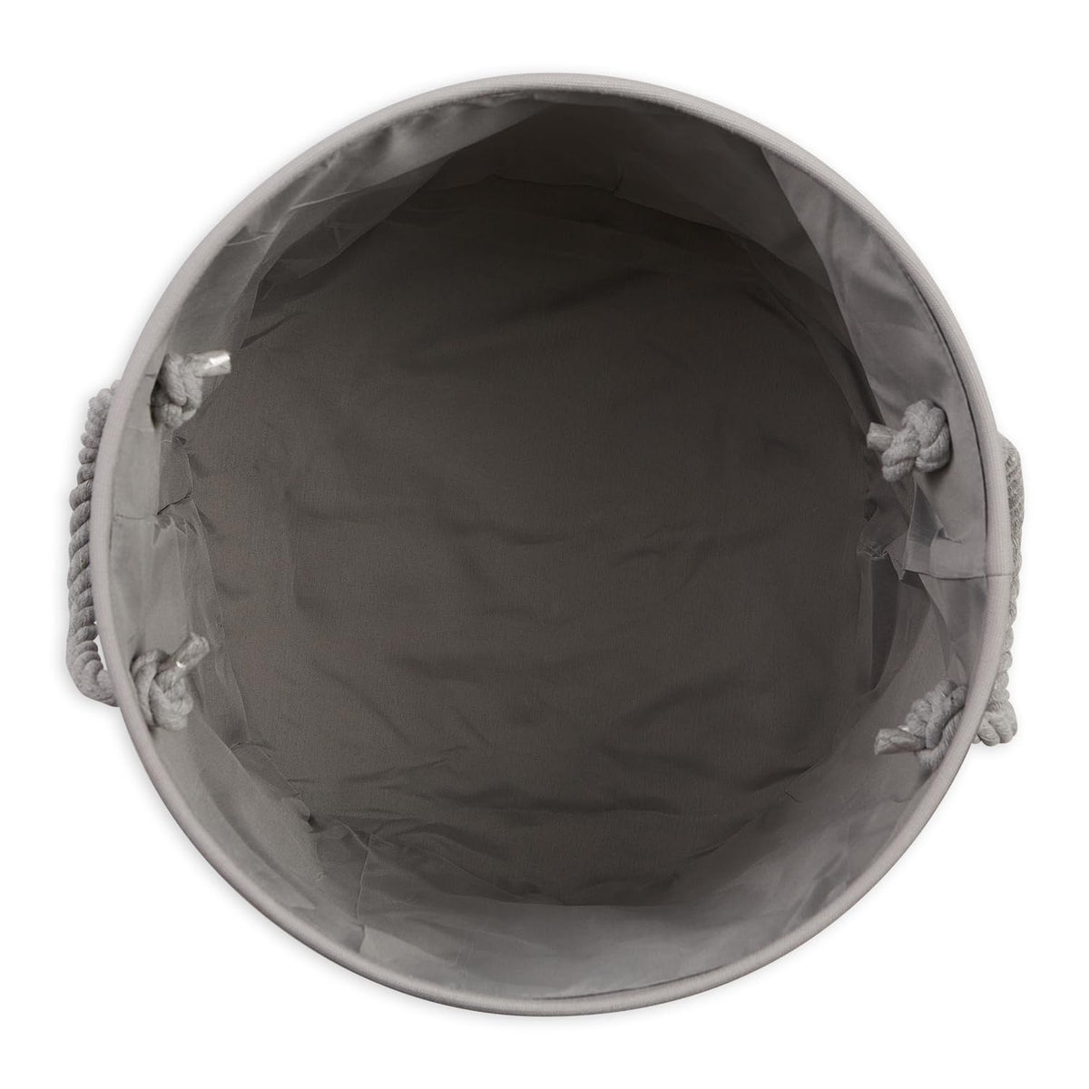 Bone Dry Pet Storage Collection Striped Paw Patch Bin, Large Round, Gray