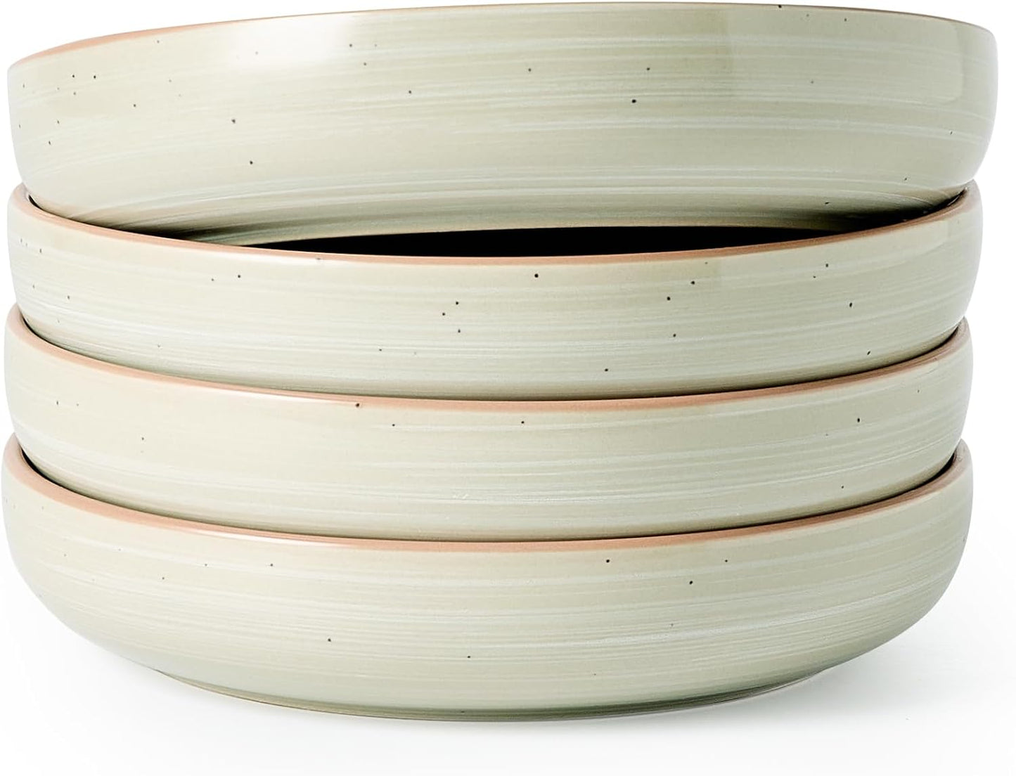 famiware Milkyway 33 oz Bowl Set, Pasta Bowls Set of 4, Salad Bowls, Double Reactive Glaze, Sturdy
