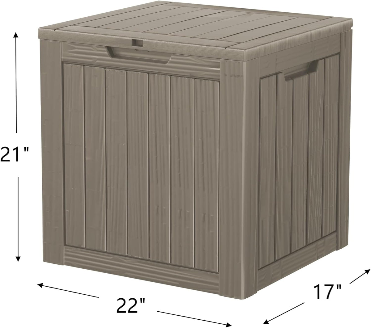 35 Gallon Lockable Resin Deck Box, Waterproof & UV-Resistant Outdoor Storage Box for Outdoor