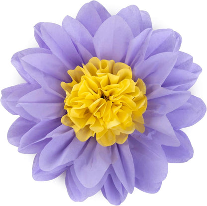MISU Pink Purple Paper Flowers Tissue Paper Pom Poms Sunflower Daisy Flowers for Party Decorations