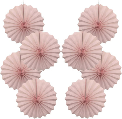 Pink Birthday Decorations,DIY Pink Paper Fans Hanging Decoration ,Party Supplies Party Fans 12in