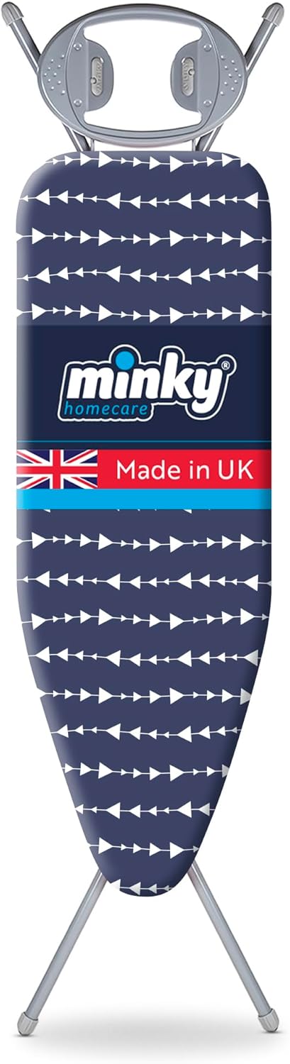 Classic 4-Leg Ironing Board with Iron Rest - Freestanding Full Size Iron Board for Clothes Pressing