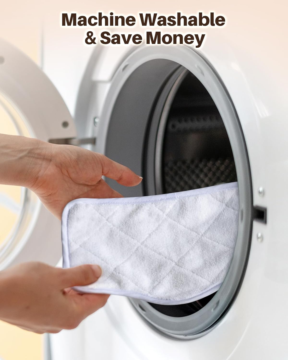 ScrubWiz Steam Mop Pads with Washable and Reusable, 6 Pack Replacement, 2 Material Types