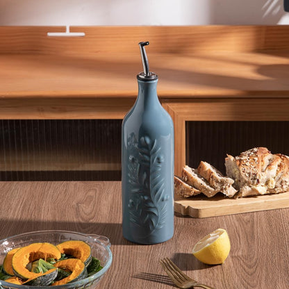 Sweejar Large Olive Oil Dispenser Bottle with Spout, 24 Oz Ceramic Oil Dispenser for Kitchen