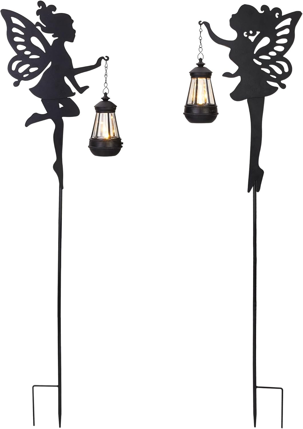 Fairy Garden Accessories Halloween Decorations Lawn Ornaments 1 Pair - Solar Lights Outdoor Garden