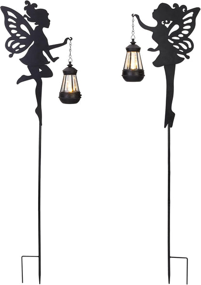 Fairy Garden Accessories Halloween Decorations Lawn Ornaments 1 Pair - Solar Lights Outdoor Garden
