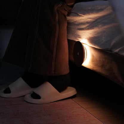 Motion Sensor Night Light Wood Rechargeable Battery-Powered Stick-On Step Lights Magnetic Closet