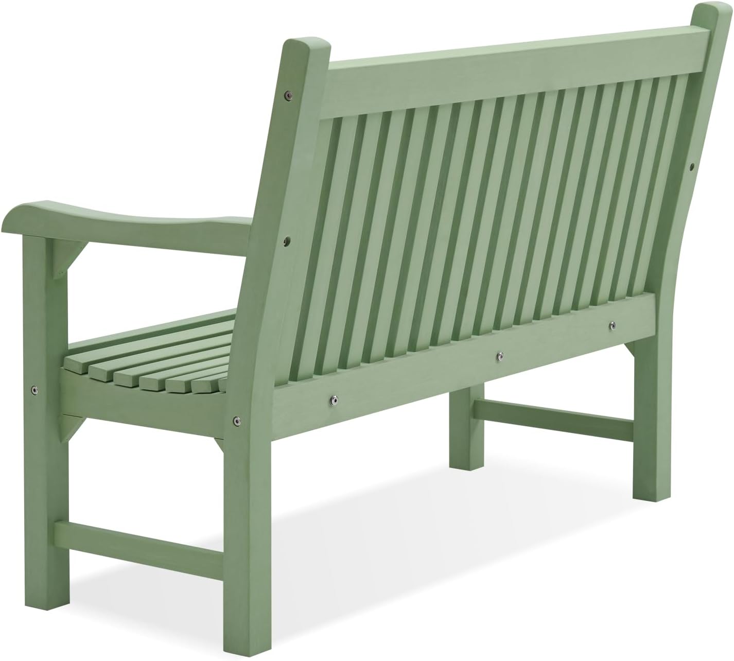 Psilvam Garden Bench, 2-Person Poly Lumber Patio Bench, All-Weather Outdoor Bench That Never Rot
