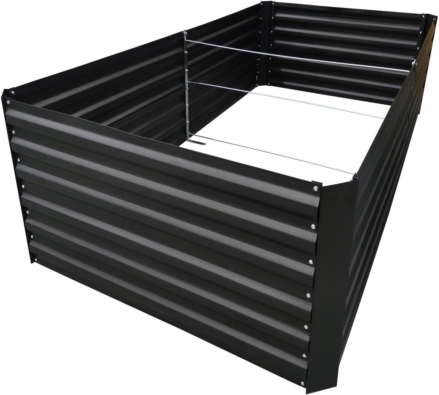 6x4x2FT Metal Raised Garden Bed Kit, Galvanized Outdoor Garden Bed Planter Box for Vegetables