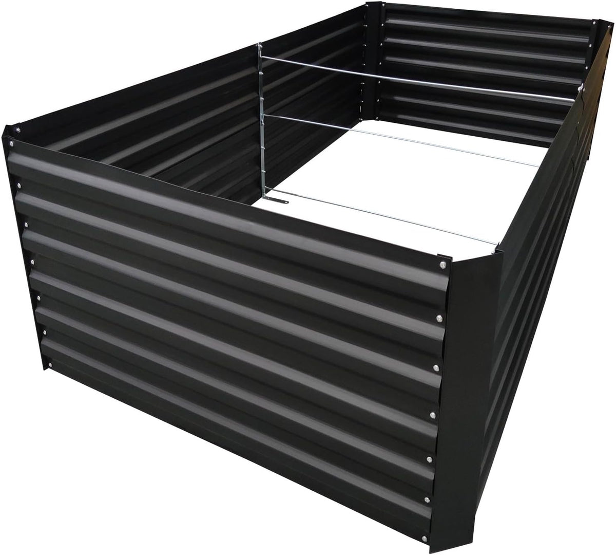 6x4x2FT Metal Raised Garden Bed Kit, Galvanized Outdoor Garden Bed Planter Box for Vegetables