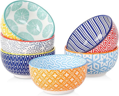Selamica Ceramic 4 OZ Dipping Bowls Set, 3.5 Inch Mini Bowl for Dipping, Side Dishes, Microwave