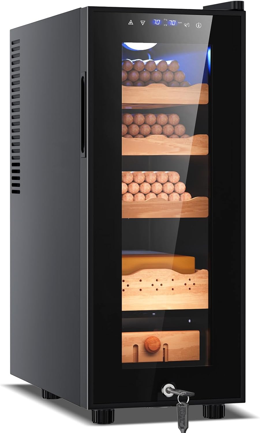 Tylza Cigar Humidor Cabinet 35L, Temp & Humidity Control Electric Humidors for Cigars, 260 Cigars