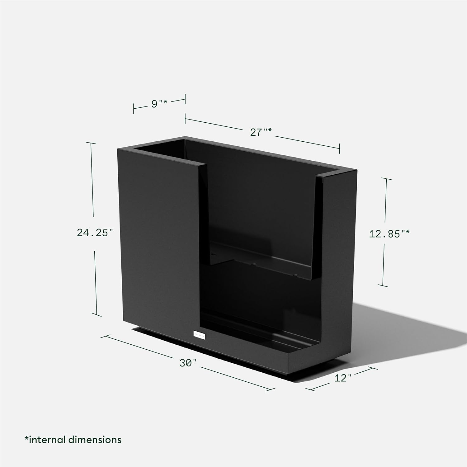 Veradek Block Series Span Plastic Planter - Tall Rectangular Planter for Indoor or Outdoor