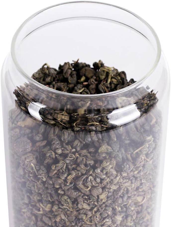 Glass Tea Canister, 25 FL OZ/ 750ml Bulk Food Storage Jar with Airtight Acacia Lid, Glass Food