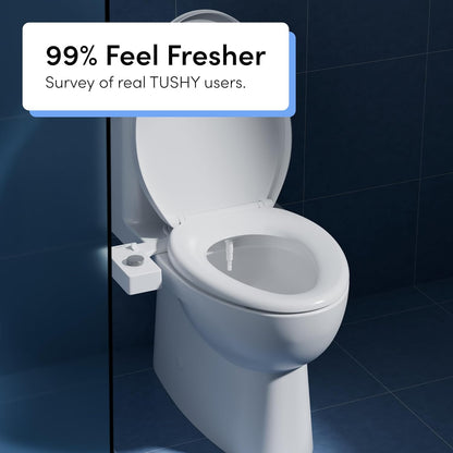 TUSHY Classic 3.0 Bidet Toilet Seat Attachment - A Non-Electric Self Cleaning Water Sprayer with