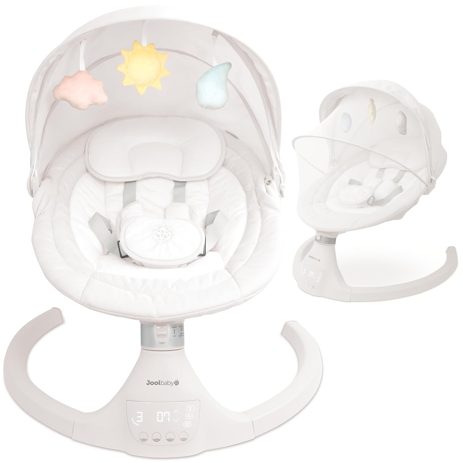 Jool Baby Nova Swing for Newborns - Electric Motorized Infant Swing, Bluetooth Music, 10 Preset