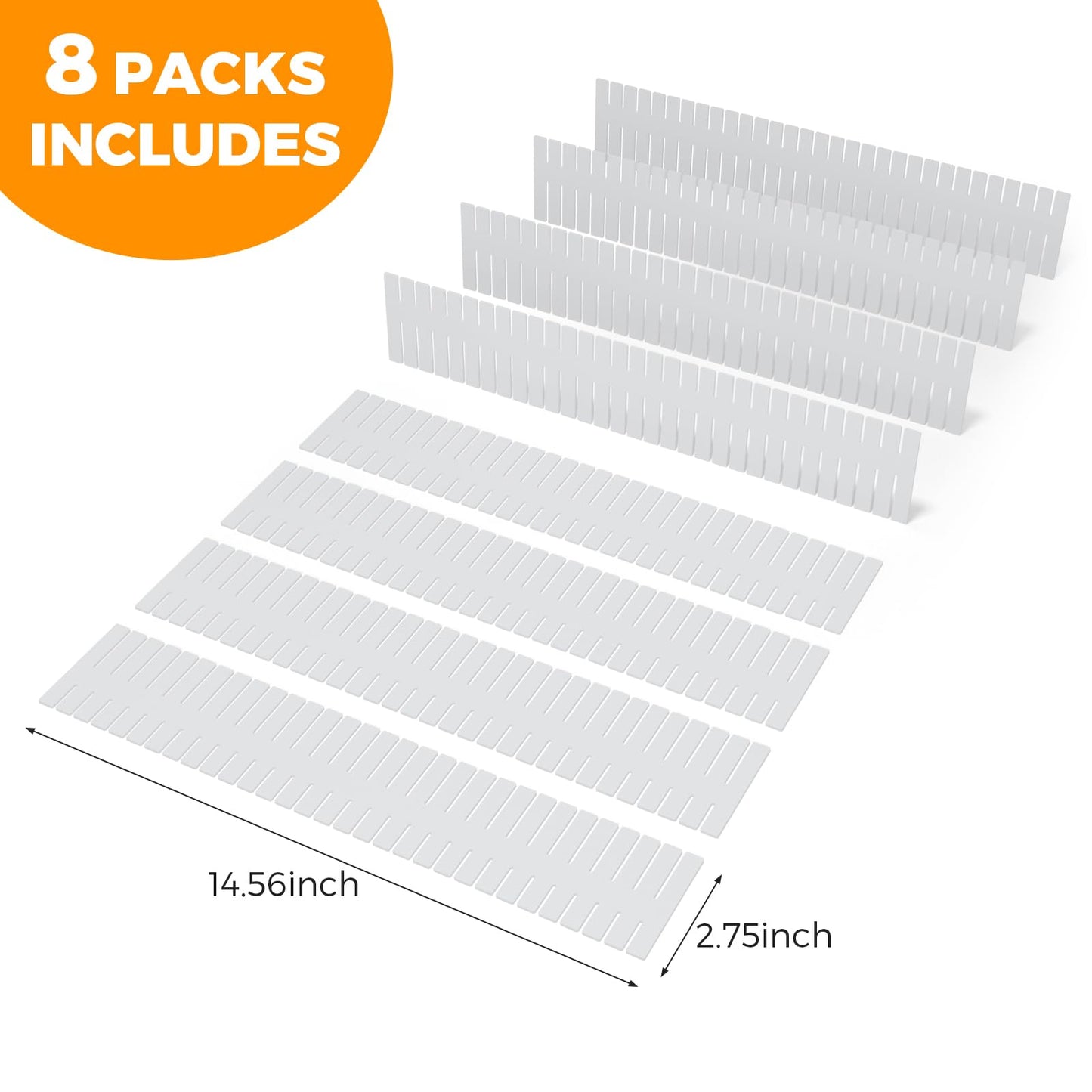 ALBAD Plastic Drawer Dividers Adjustable Drawer Organizer Dividers Separator for Tidying