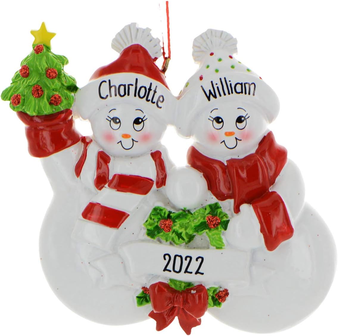 Personalized Our First Christmas Ornament 2025 Snowman Couple Ornaments Snowpeople Couples Ornament