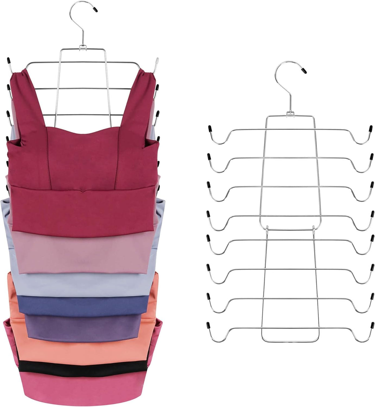 ZEDODIER 3 Pack Tank Top Hanger, Space Saving Bra Hangers, Non-Slip Hanging Sport Bras Holder