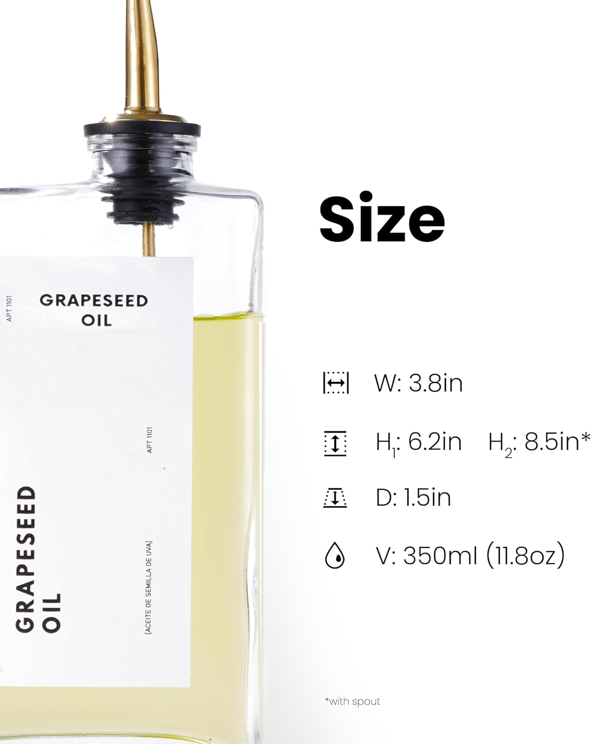 Olive Oil Dispenser for Kitchen, Cooking Oil and Vinegar Dispenser Set, Olive Oil Bottle, Soy sauce