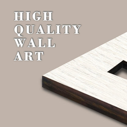 IARTTOP Large Abstract Geometric Wood Boho Wall Art Boho Wall Decor Set Mid Century Modern Wooden