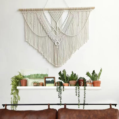 guzhiou large macrame wall hanging - Boho Tapestry Macrame Wall Decor Art- Chic Bohemian Handmade