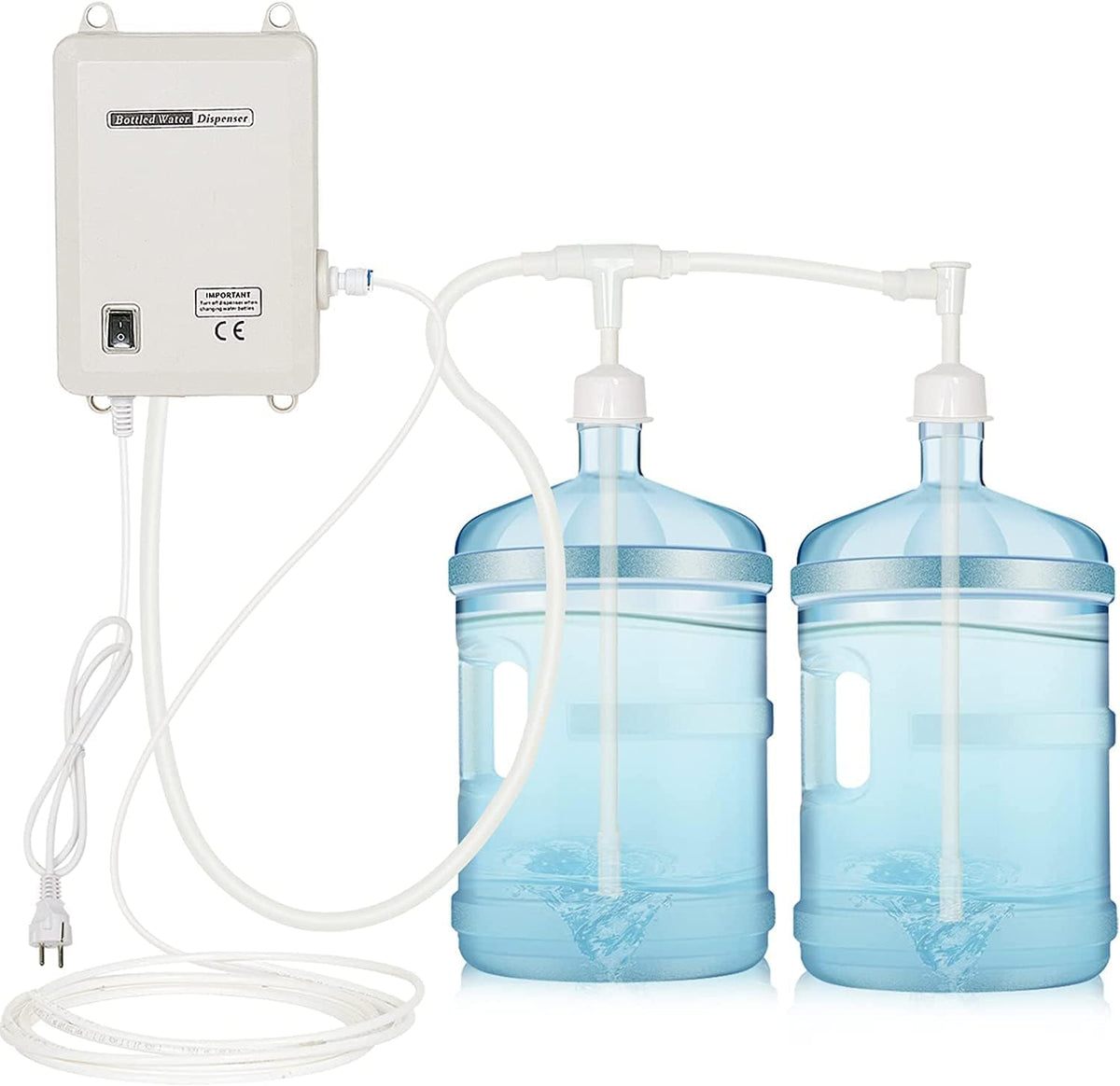 Bottle Water Dispenser Pump System, 20ft 110V AC US Plug High Flow Bottled Water Dispensering with