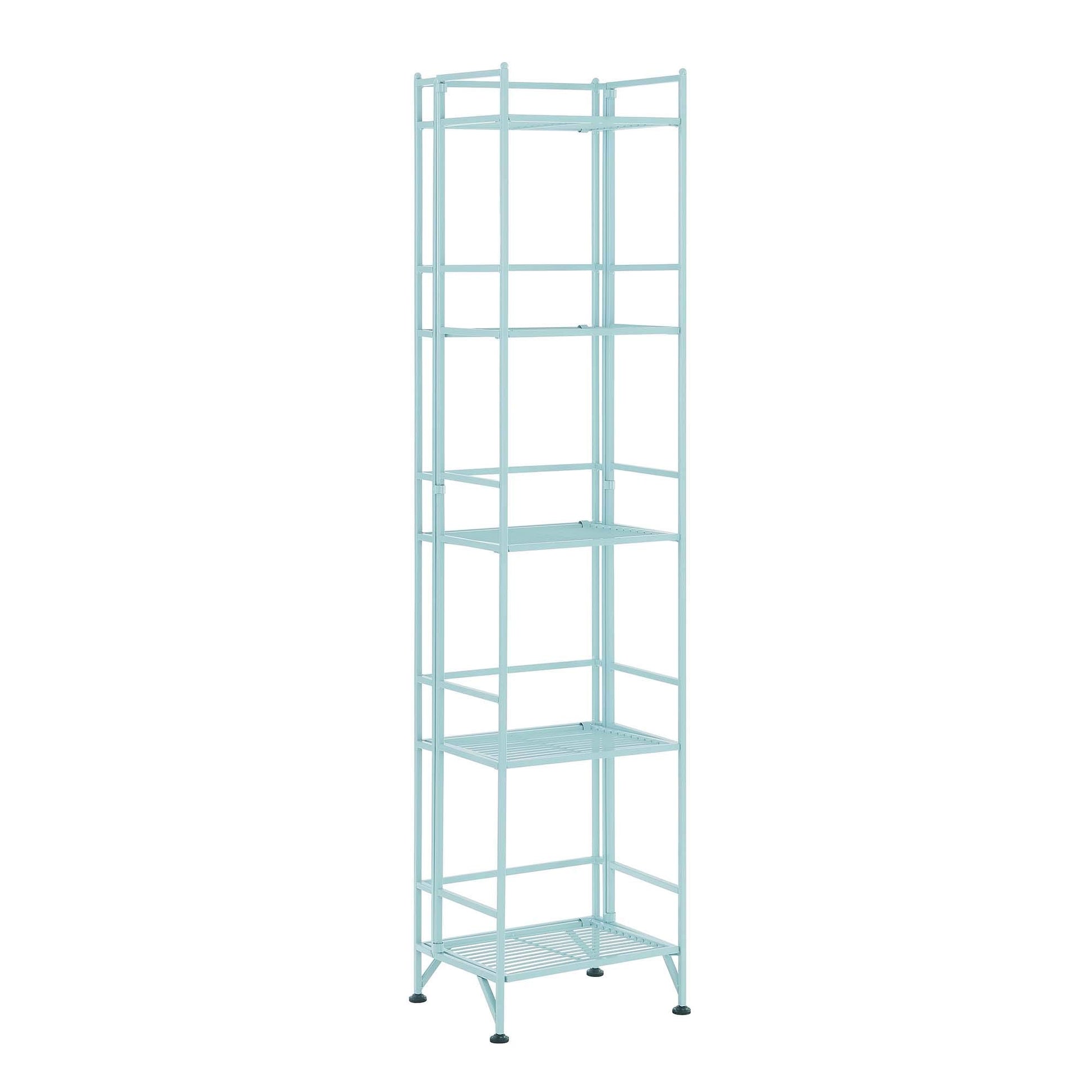 Convenience Concepts Xtra Storage Shelves - 5-Tier Folding Metal Storage Shelves, Closet Organizer