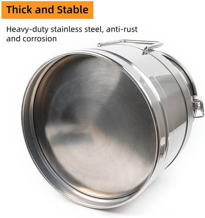 Stainless Steel Milk Can, 20 L/5.25 Gallon Heavy Duty Airtight Storage Canister Milk Bucket with