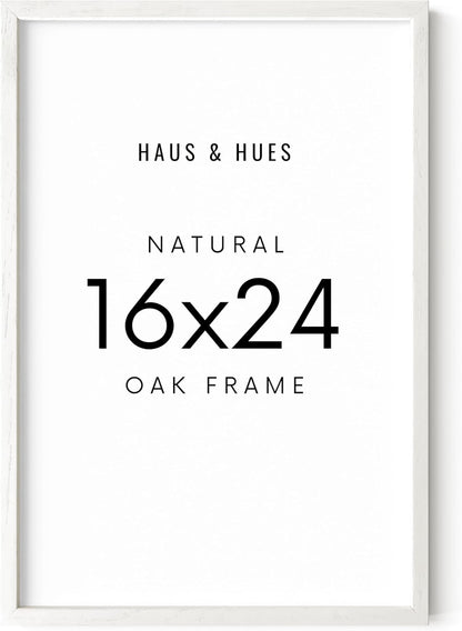 HAUS AND HUES 16x24 Frame - Set of 1 16 x 24 Poster Frame, 16x24 Picture Frame Light Wood, 16x24