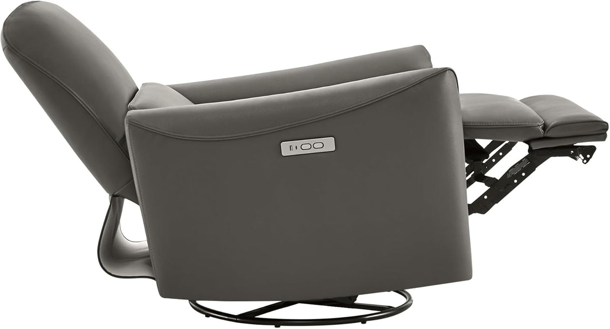 CHITA Power Recliner Chair Swivel Glider, FSC Certified Upholstered Faux Leather Living Room