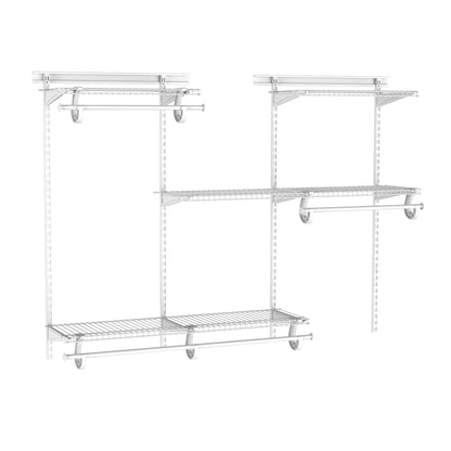 ClosetMaid ShelfTrack Wire Closet Organizer System, Adjustable from 4 to 6 Ft., With Shelves