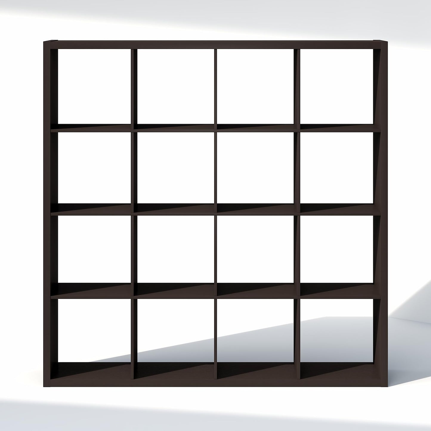 Furinno Cubic Extra Thick 16-Cube Closet Organizers and Storage, Dark Oak