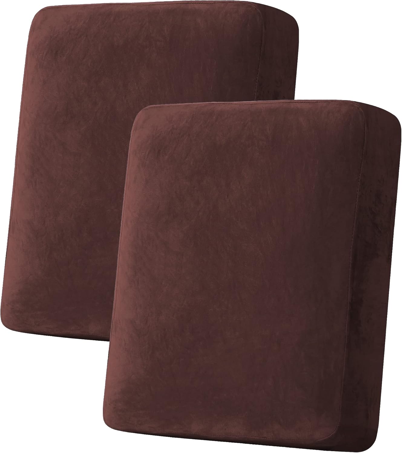 H.VERSAILTEX Velvet Stretch Couch Cushion Cover Plush Cushion Slipcover for Chair Loveseat Sofa
